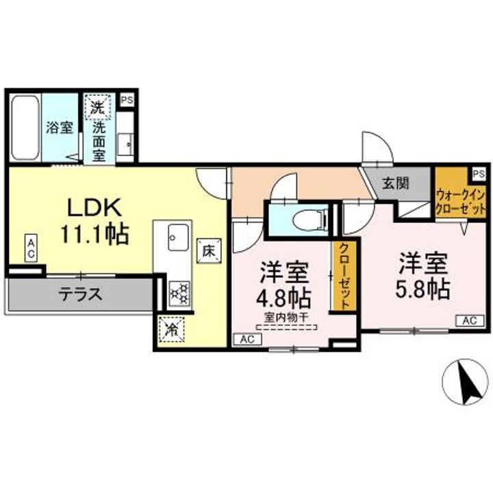 シェーンブルーメ横浜の間取り