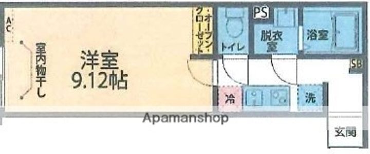 神奈川県相模原市中央区氷川町の賃貸アパートの間取り