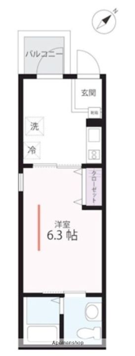 ハーミットクラブハウス生麦Ⅱ(仮)の間取り