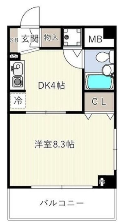 神奈川県横浜市南区永楽町2丁目の賃貸マンションの間取り