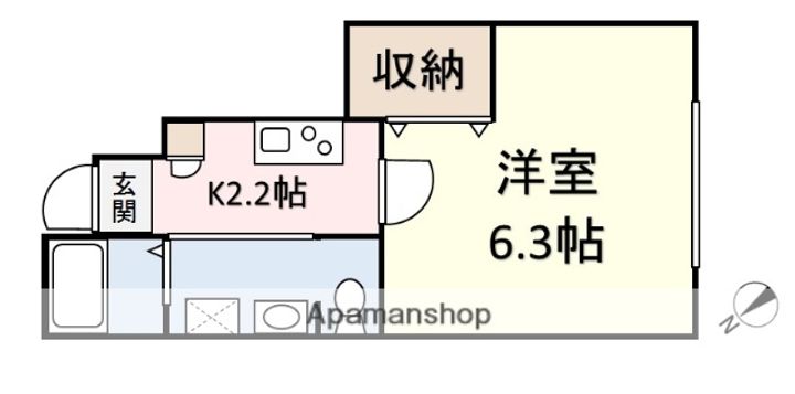 神奈川県大和市鶴間2丁目の賃貸アパートの間取り