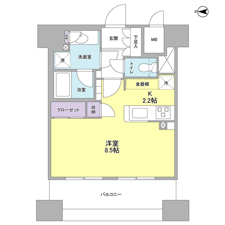 スタイリオ横浜反町の間取り