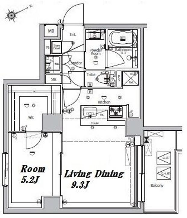 東京都大田区大森北5丁目の賃貸マンションの間取り