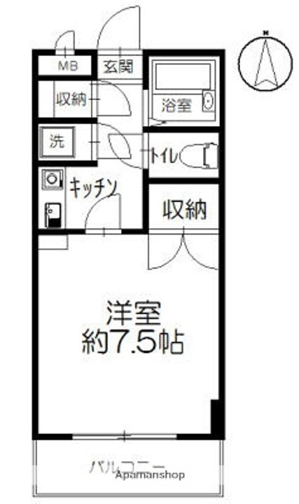 神奈川県藤沢市辻堂新町1丁目の賃貸マンションの間取り