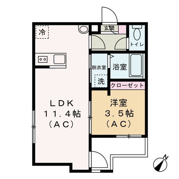 ブリリアンス根岸の間取り