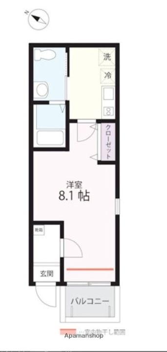 ハーミットクラブハウス横濱西谷の間取り