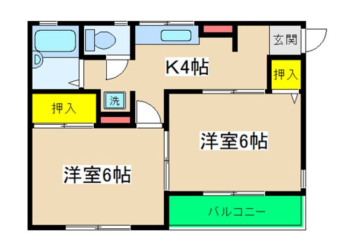 テトラフォーレスト新山下の間取り