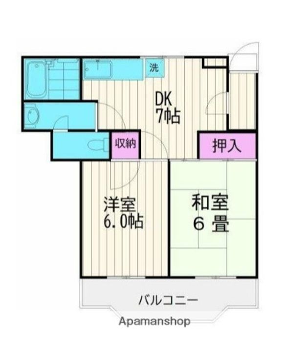 東京都大田区新蒲田3丁目の賃貸マンションの間取り
