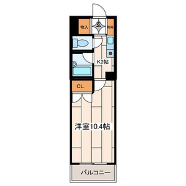神奈川県横浜市神奈川区六角橋6丁目の賃貸マンションの間取り