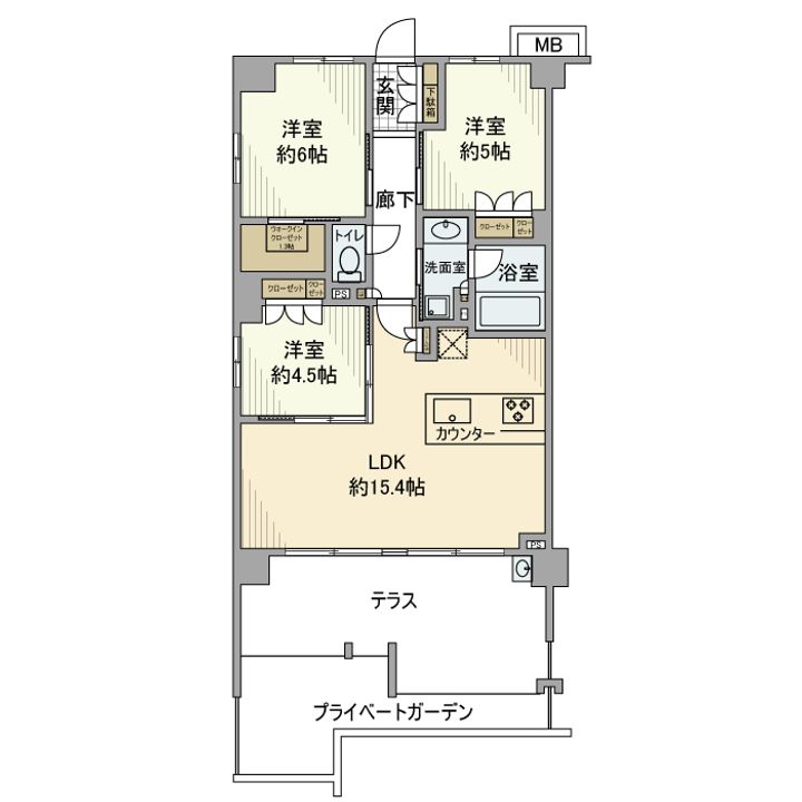 ヴェレーナシティ パレ・ド・マジェステの間取り