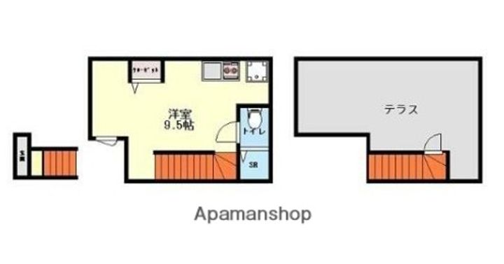 神奈川県藤沢市円行の賃貸アパートの間取り