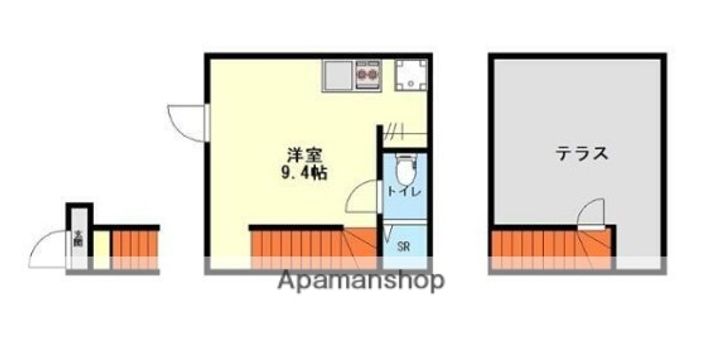 神奈川県藤沢市円行の賃貸アパートの間取り