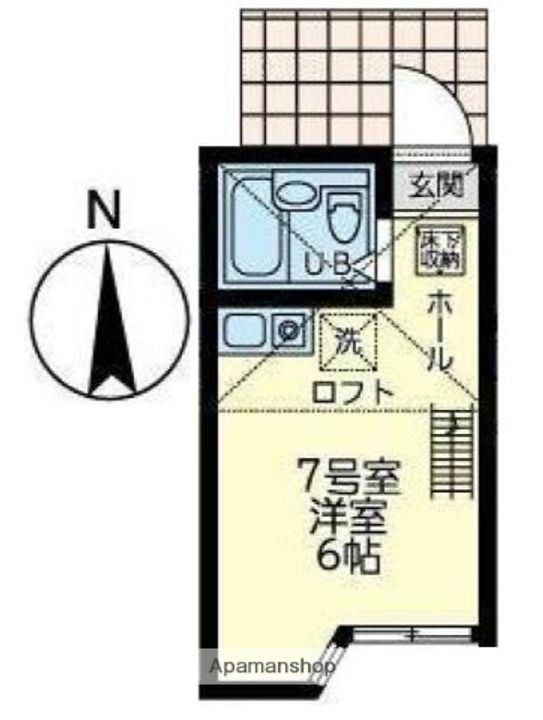 神奈川県横浜市港北区小机町の賃貸アパートの間取り