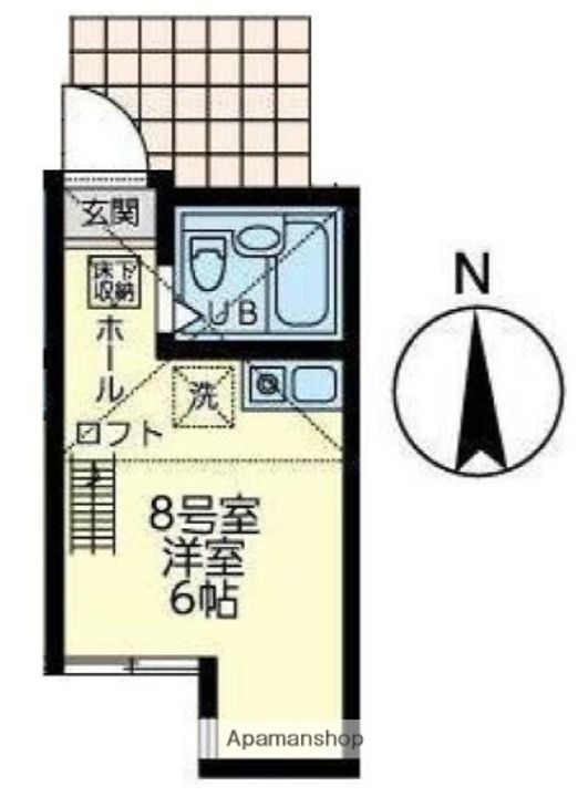 神奈川県横浜市港北区小机町の賃貸アパートの間取り