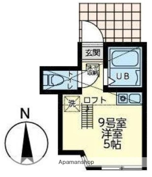 神奈川県横浜市港北区小机町の賃貸アパートの間取り