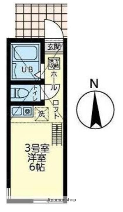 神奈川県横浜市港北区小机町の賃貸アパートの間取り