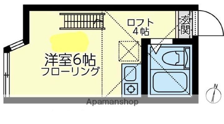 神奈川県横浜市磯子区丸山1丁目の賃貸アパートの間取り
