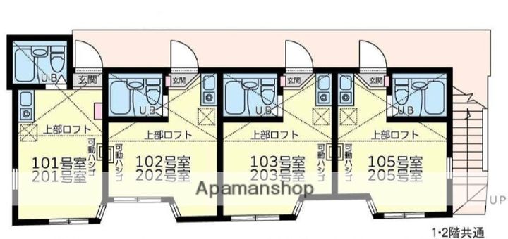 神奈川県横浜市磯子区広地町の賃貸アパートの間取り
