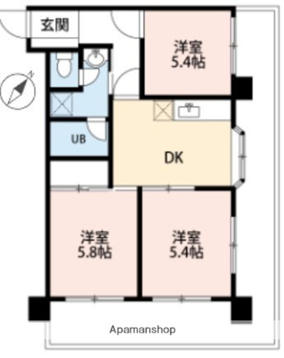 カルプマール玉川の間取り