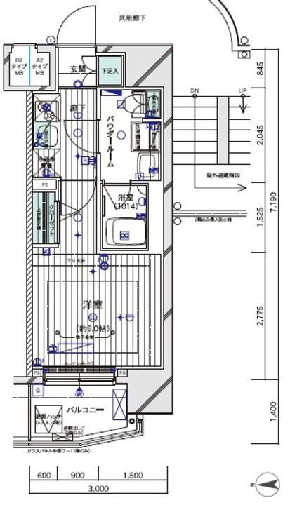 メインステージ川崎クロシアⅡの間取り