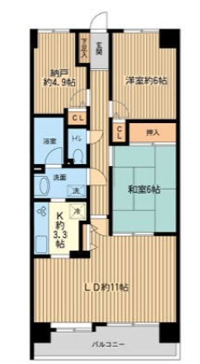 アジュール南まきが原の間取り