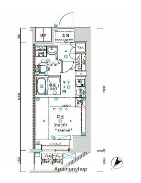 スパシエエール横浜の間取り