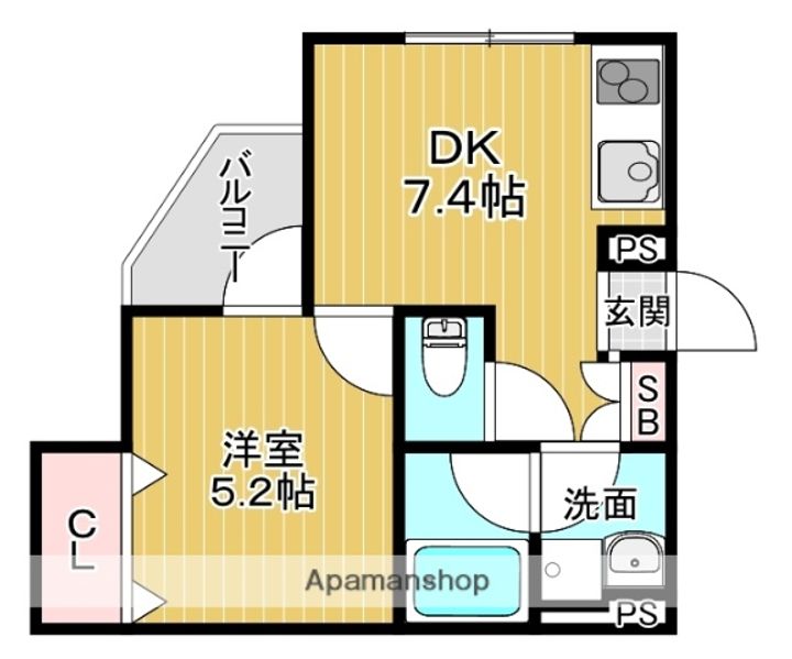 LA−CREA新子安の間取り