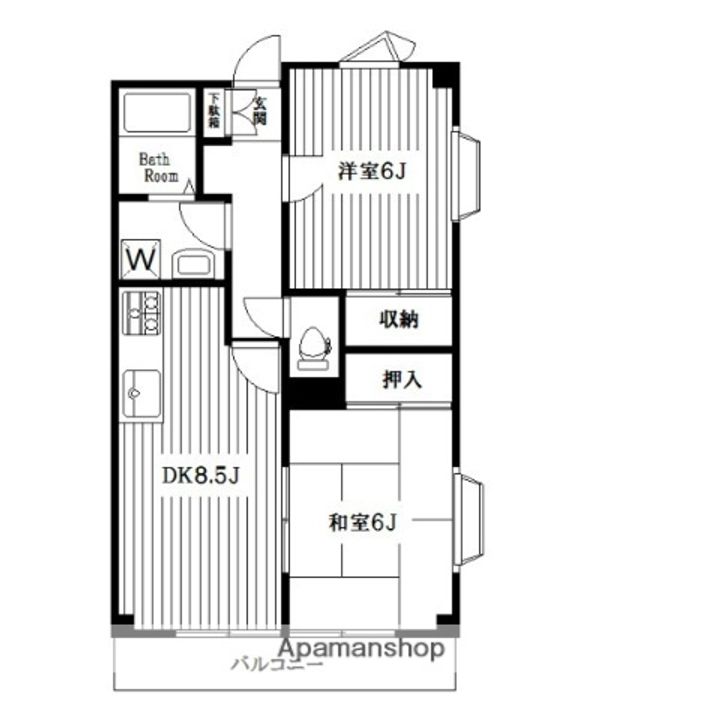 青山コーポAの間取り