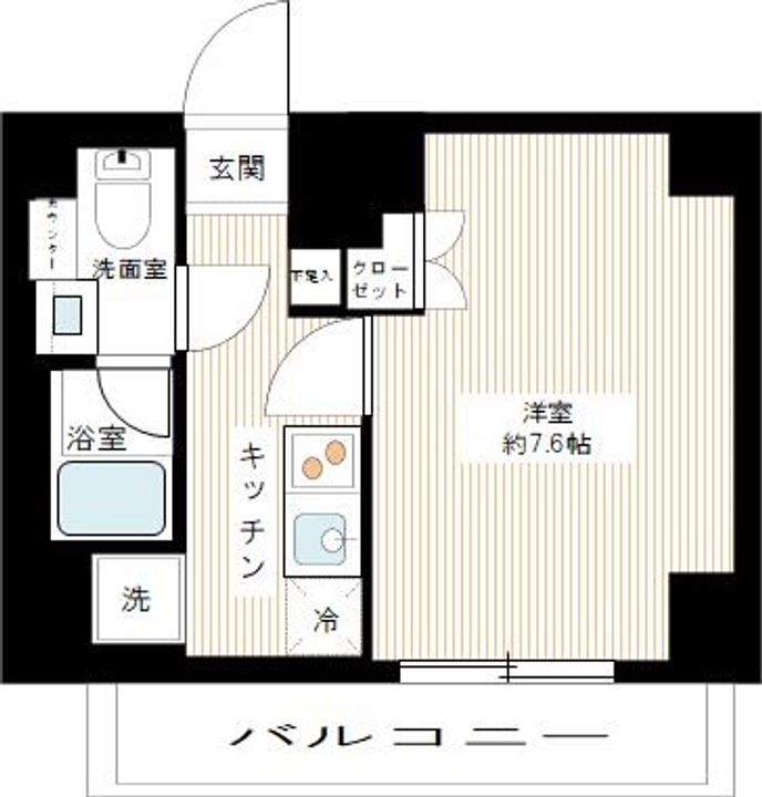 神奈川県横浜市鶴見区潮田町1丁目の賃貸マンションの間取り