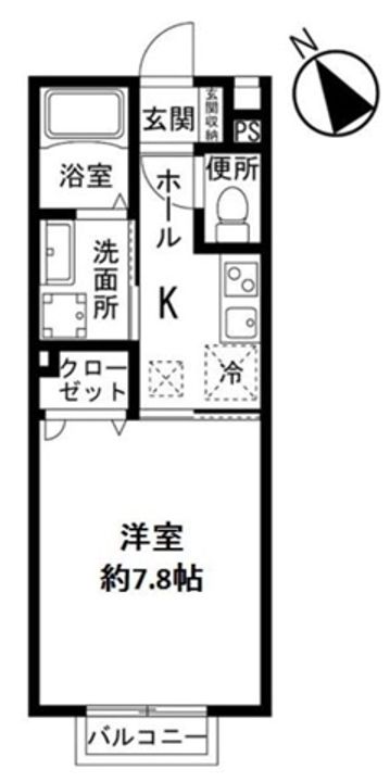 神奈川県横浜市港北区小机町の賃貸アパートの間取り
