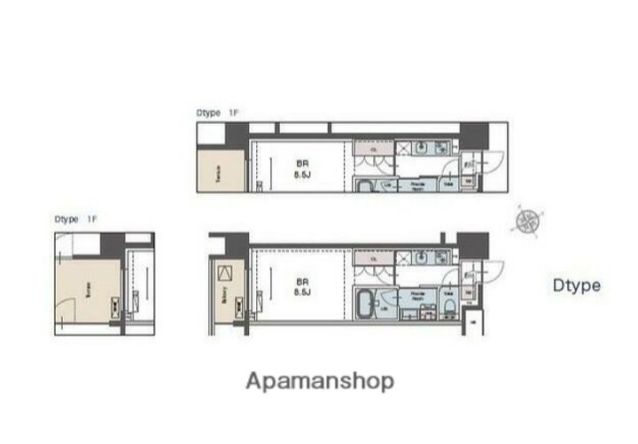 神奈川県横浜市磯子区磯子3丁目の賃貸マンションの間取り