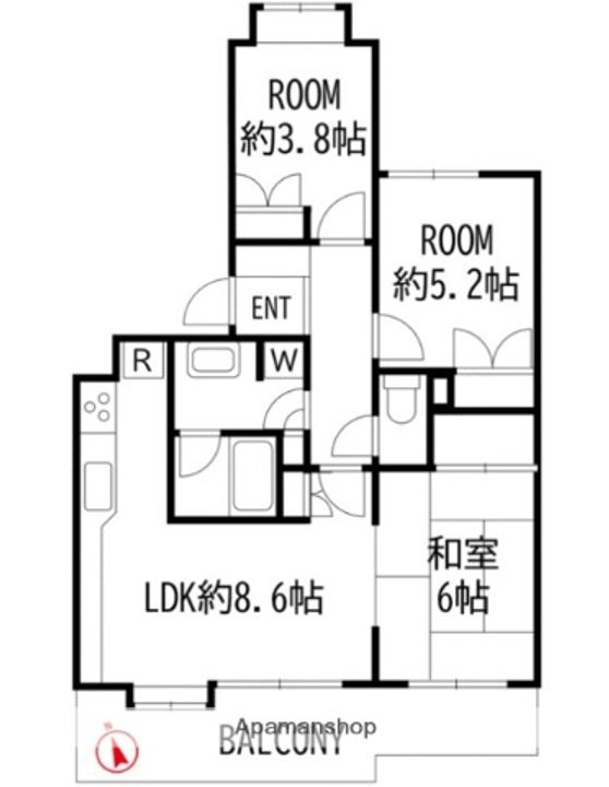 ファミールヴィラ多摩の間取り