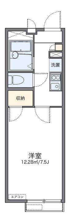 レオパレスあづま坂の間取り