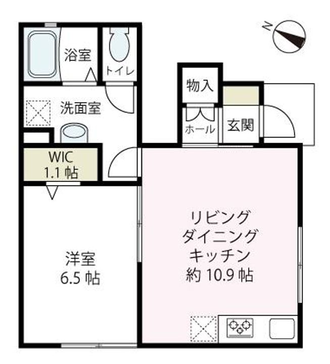 エルメゾンネクスト102号室の間取り