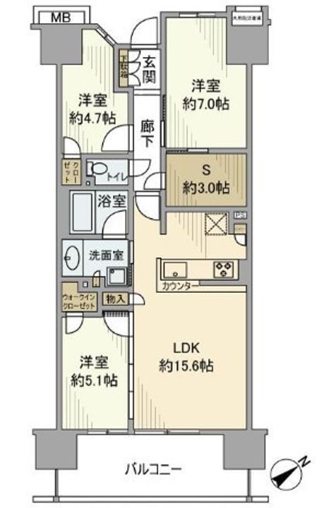 リビオタワー小田急相模原の間取り