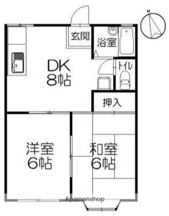 神奈川県藤沢市辻堂新町3丁目の賃貸アパートの間取り