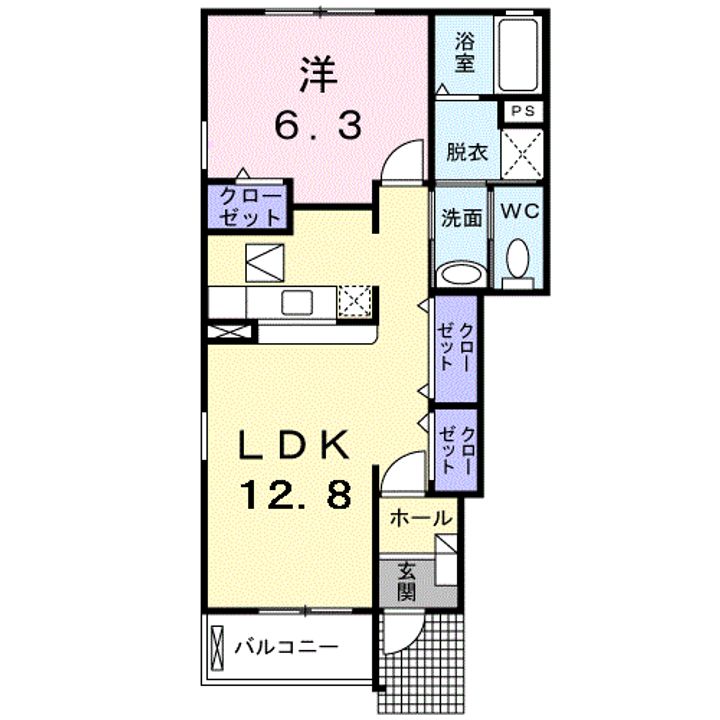 クラール曽比の間取り