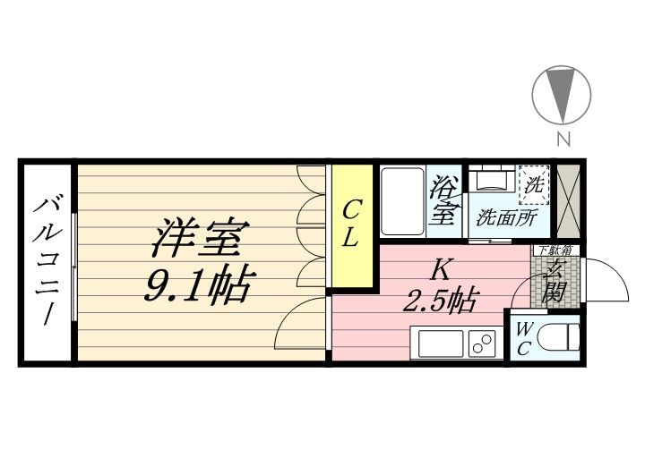 パラシオン平塚00103の間取り