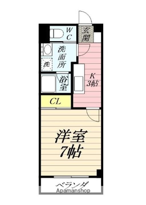 神奈川県小田原市栄町1丁目の賃貸マンションの間取り