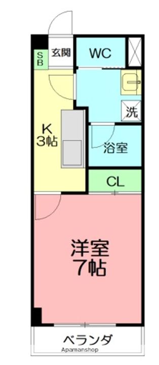 神奈川県小田原市栄町1丁目の賃貸マンションの間取り