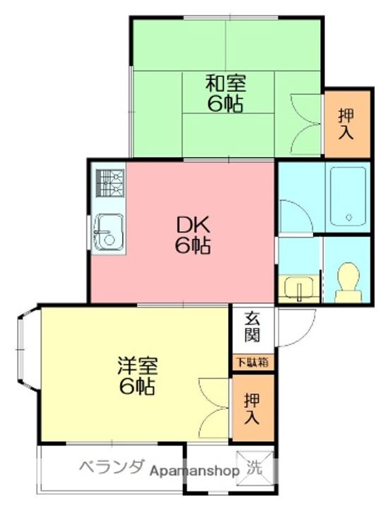 メゾン城南C棟の間取り