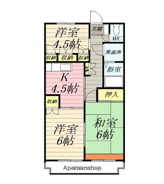 神奈川県藤沢市本町1丁目の賃貸マンションの間取り