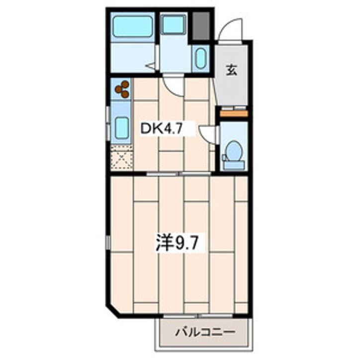 シャンテーム鶴間の間取り