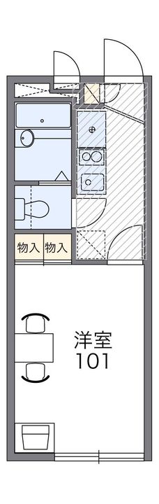 レオパレスジュネス黒部丘の間取り