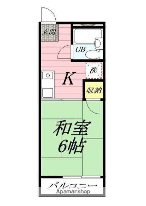 神奈川県小田原市小八幡4丁目の賃貸アパートの間取り