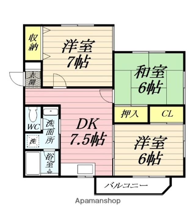 ハーバルコート・Kの間取り