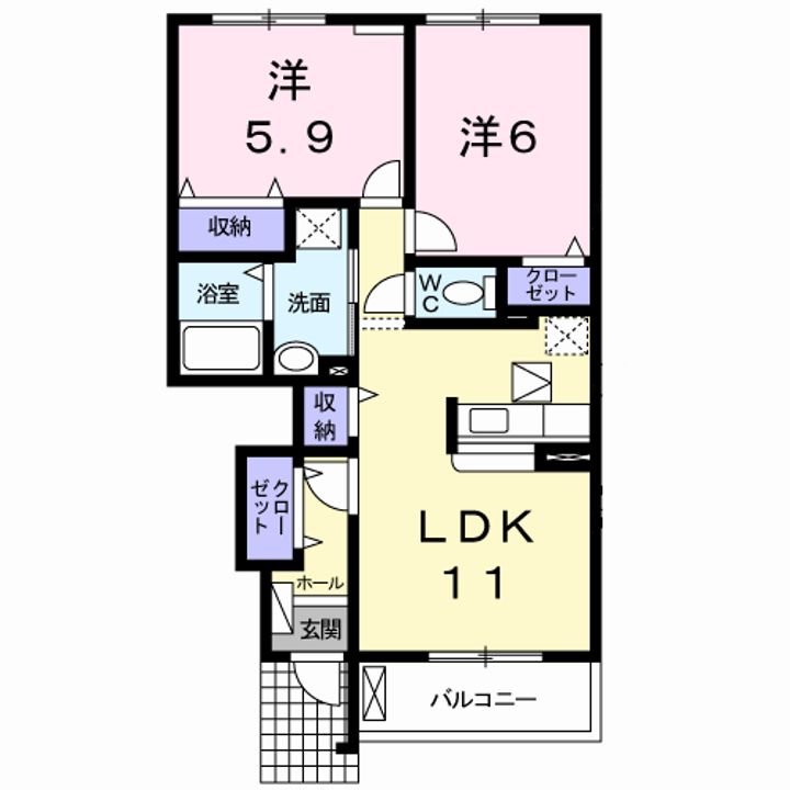 クレストガーデンⅡの間取り