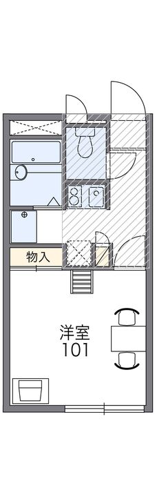 レオパレスライア202の間取り