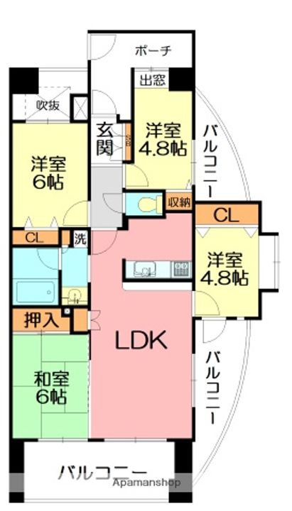 グランシャトレ小田原の間取り