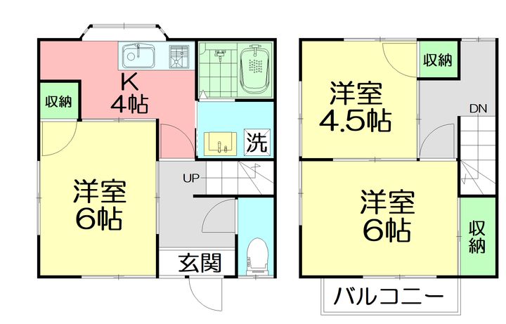 コーポユズⅡ101号室の間取り